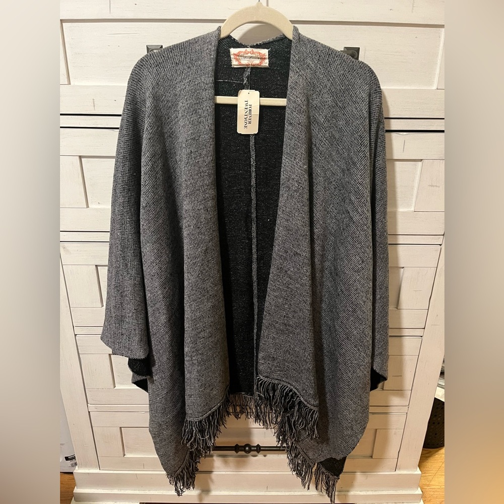 Ambiance Open Cape Sweater - size S